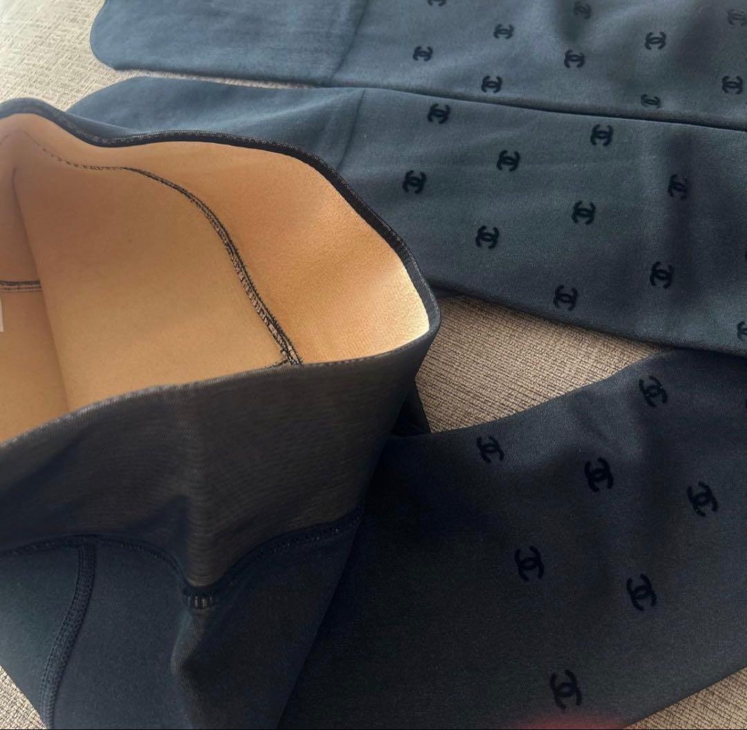 リピートさま専用　◡̈♥︎海外並行輸入品　ロゴ　フェイクタイツ　黒