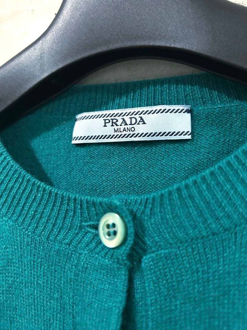 ｟sale3/25まで｠ PRADA 長袖カーディガン グリーン40
