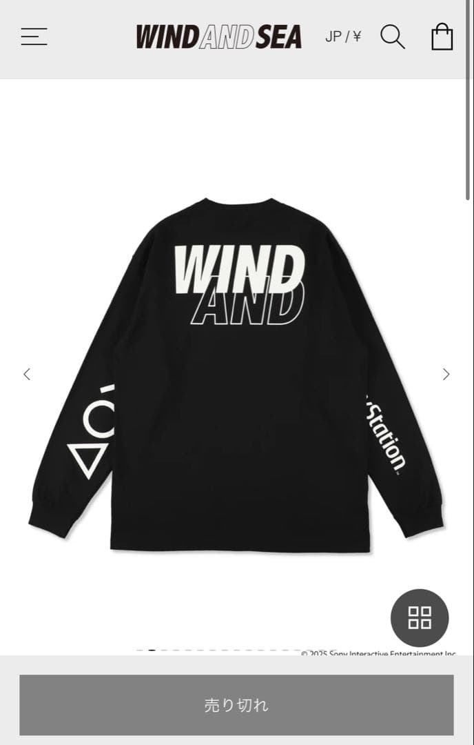 y*a様 PlayStation WDS LS TEE ブラック L
