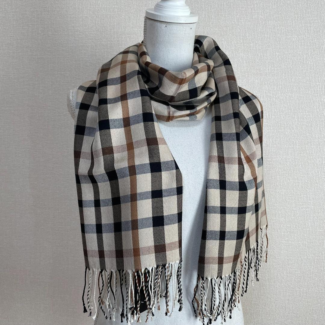 新品 ダックス DAKS シルク100% 絹 ストール 日本製