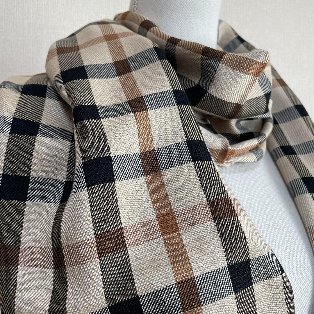 新品 ダックス DAKS シルク100% 絹 ストール 日本製