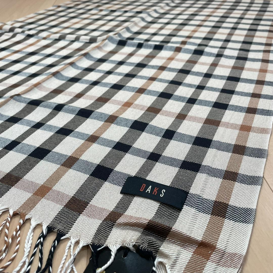 新品 ダックス DAKS シルク100% 絹 ストール 日本製