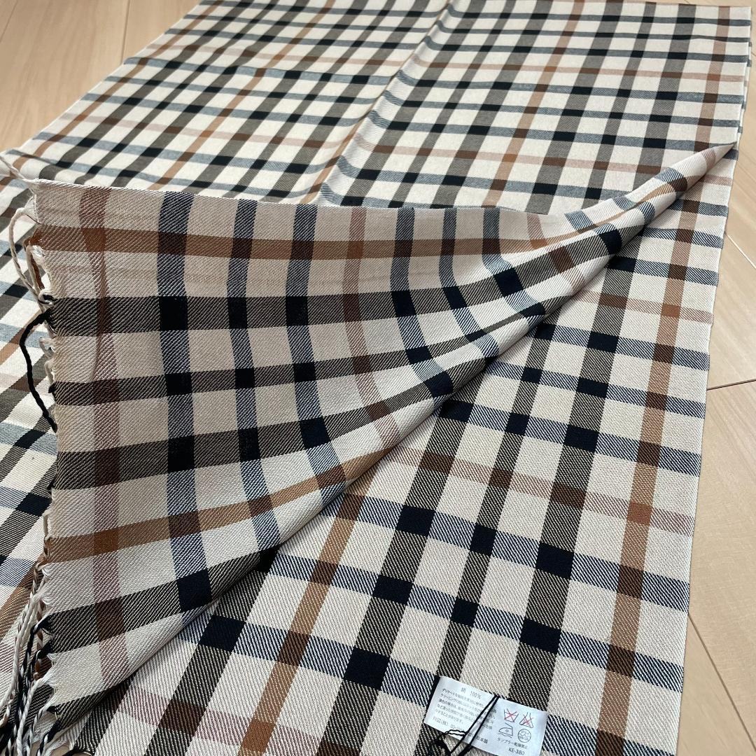 新品 ダックス DAKS シルク100% 絹 ストール 日本製