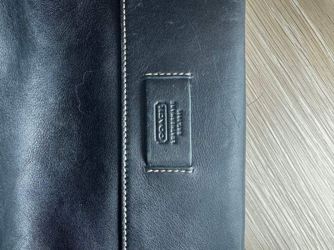 COACH オールレザー ボストンバッグ　2way ショルダー付き 黒　5402