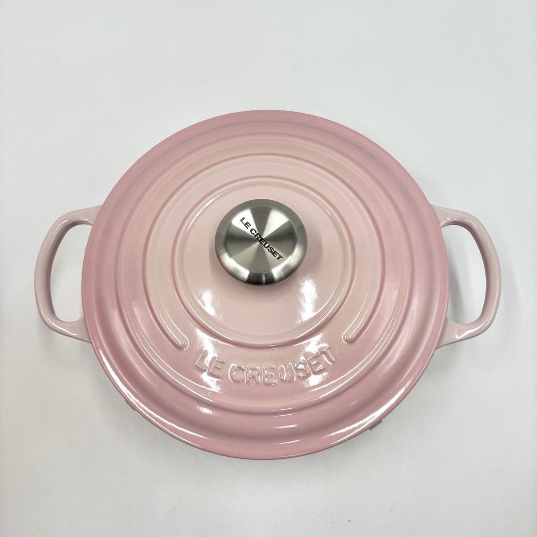 【未使用品】 ル・クルーゼ 両手鍋 ピンク SHELL PINK 24 3.1L