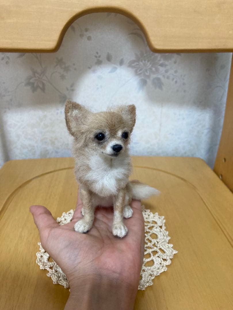 羊毛フェルト　ハンドメイド　チワワ