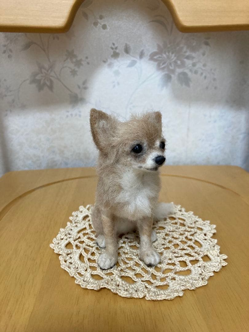羊毛フェルト　ハンドメイド　チワワ