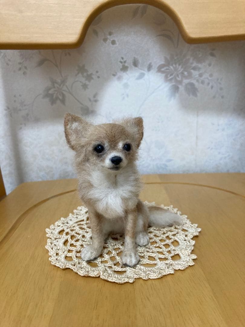 羊毛フェルト　ハンドメイド　チワワ