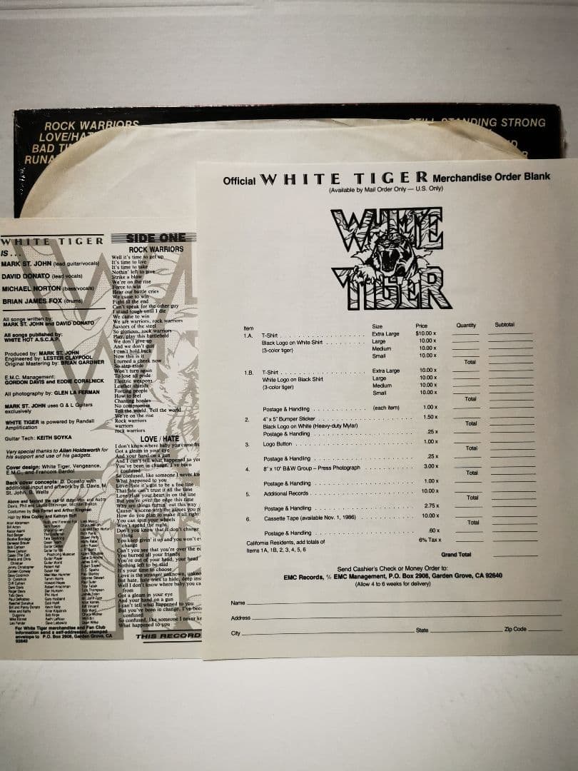 シュリンク付レコード) WHITE TIGER SAME LP L