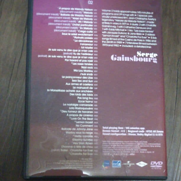 美品　貴重　DVD セルジュ　ゲンズブール　ミュージックdvd