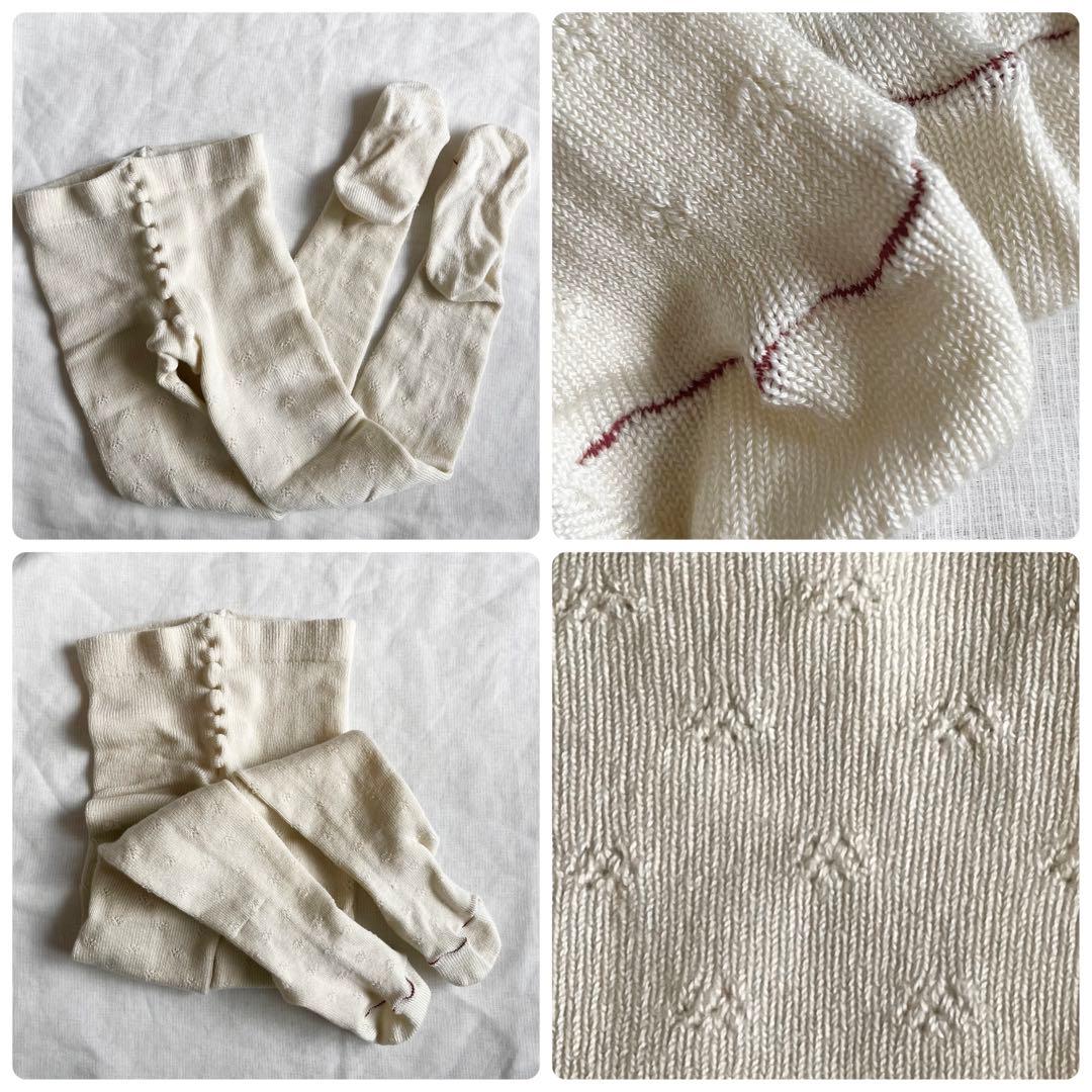 lace flower socks お花のアイレットデザインタイツ
