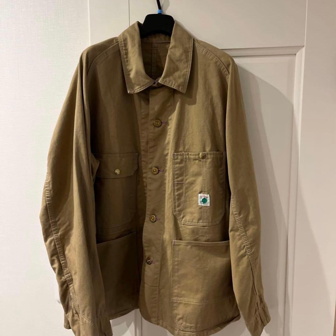 tcb jeans カバーオール カーキ　ドリルCat Head Jacket