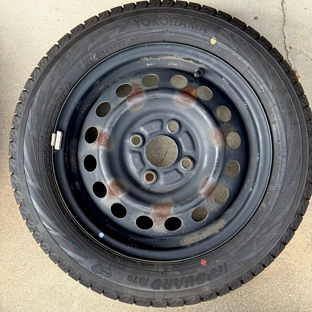 22年製 155/65R14 ヨコハマ アイスガード IG70スタッドレスタイヤ