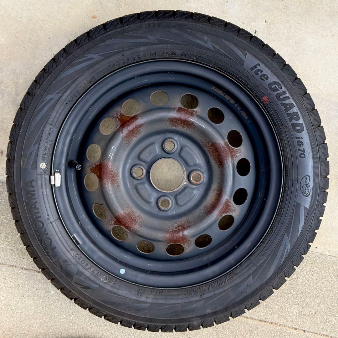 22年製 155/65R14 ヨコハマ アイスガード IG70スタッドレスタイヤ