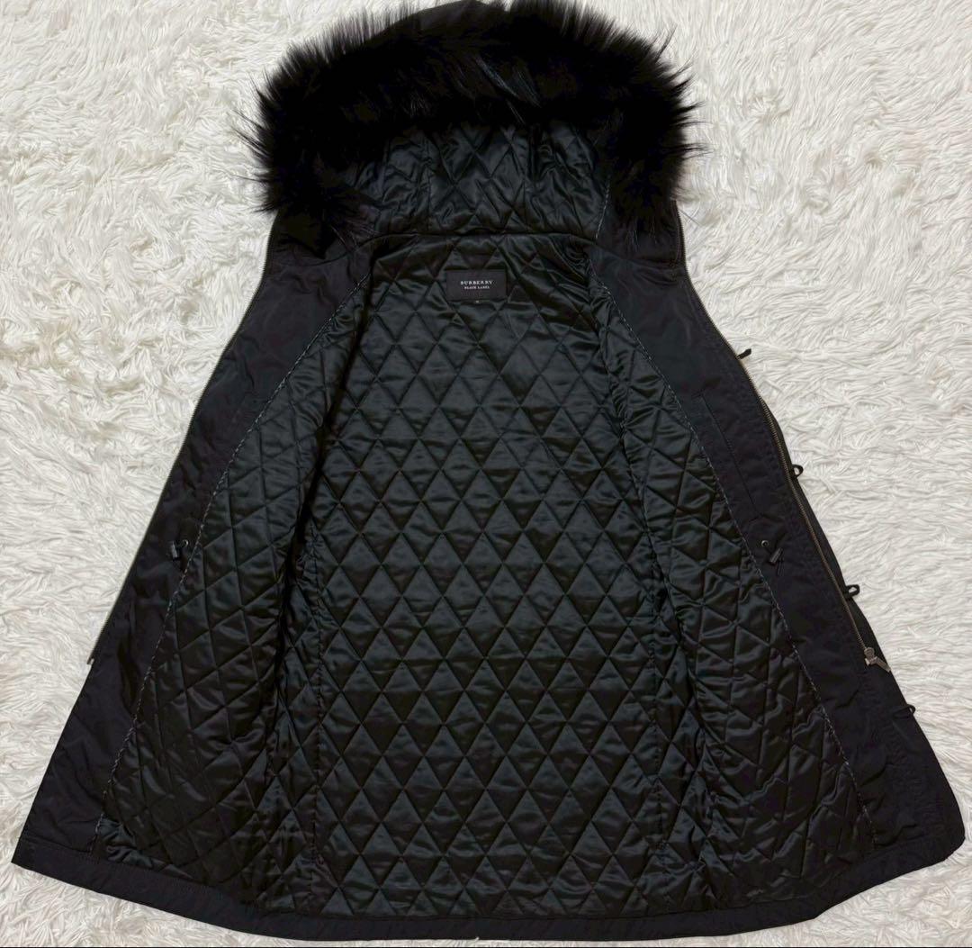 BURBERRY BLACK LABEL キルティングモッズコート　ブラックM
