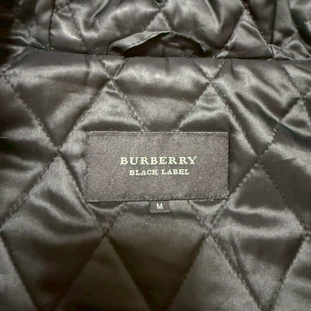 BURBERRY BLACK LABEL キルティングモッズコート　ブラックM