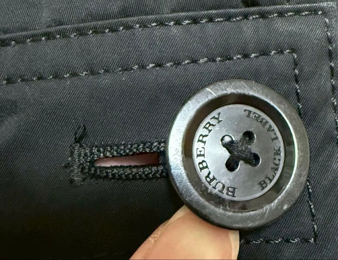BURBERRY BLACK LABEL キルティングモッズコート　ブラックM