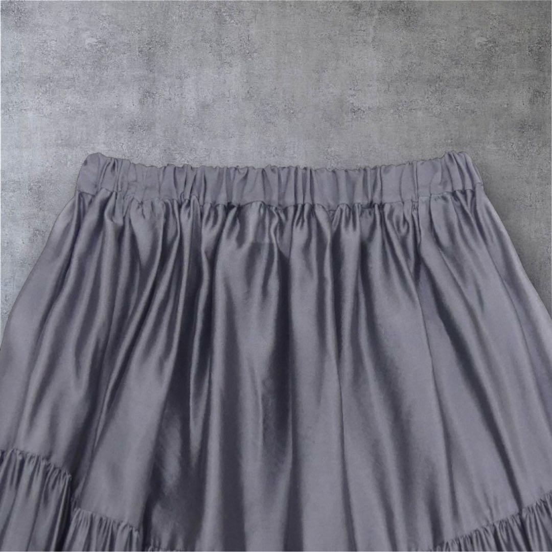 【極美品】✨BLAMINK ブラミンク　シルクギャザーロングスカート　24SS