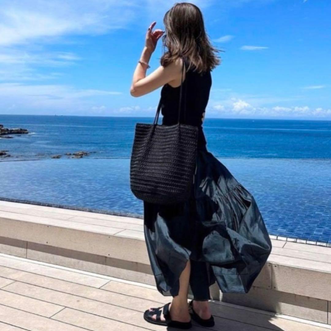 【極美品】✨BLAMINK ブラミンク　シルクギャザーロングスカート　24SS