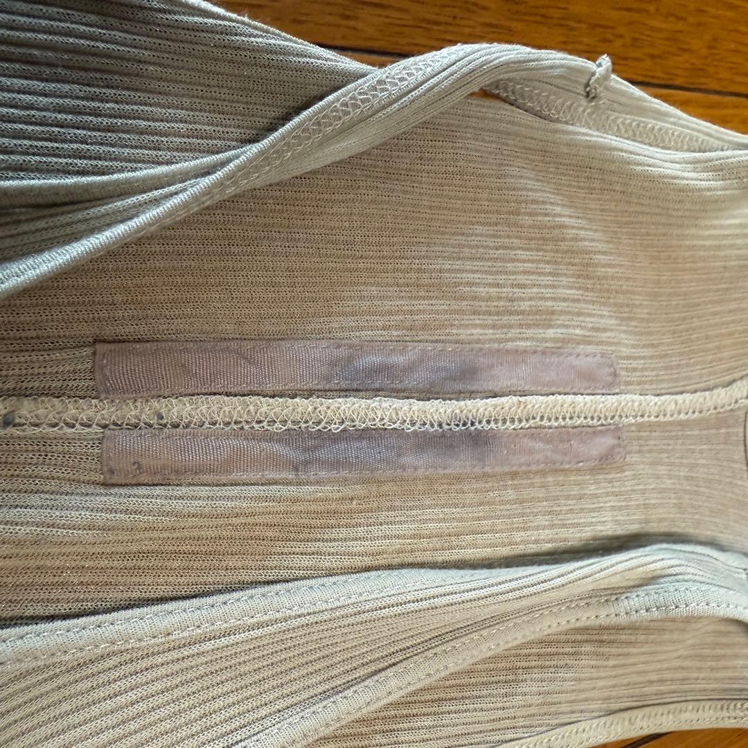 22FW Rick Owens BASIC RIB TANK PEARL シルク