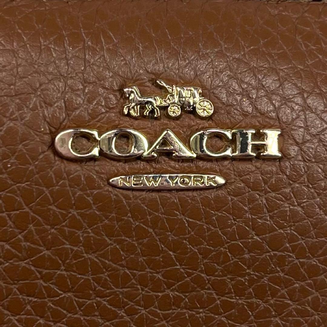 【極美品】COACH ブラウンレザー二つ折り財布