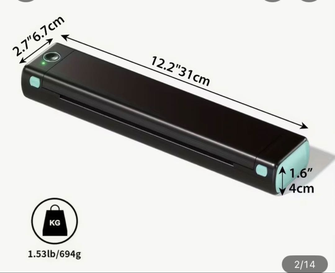 き*つ様 pmo M08F 小型プリンター　専用用紙100枚+おまけ付き