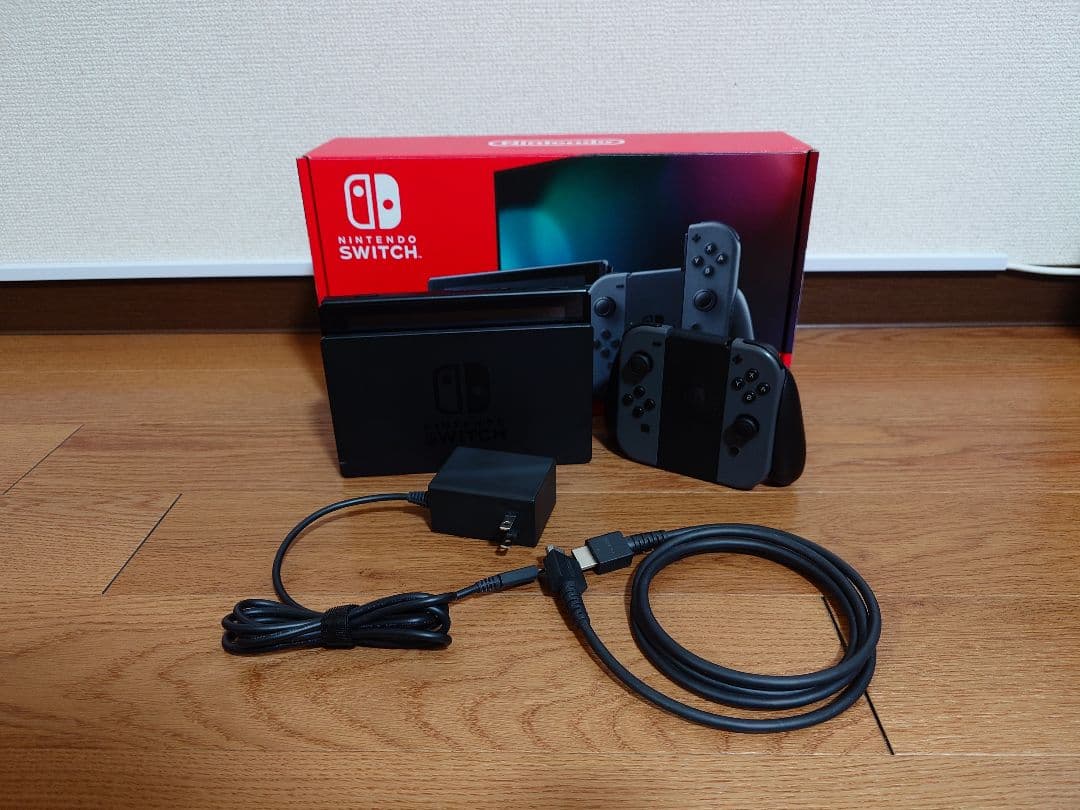 Nintendo Switch グレー本体 128GB microSDカード付属
