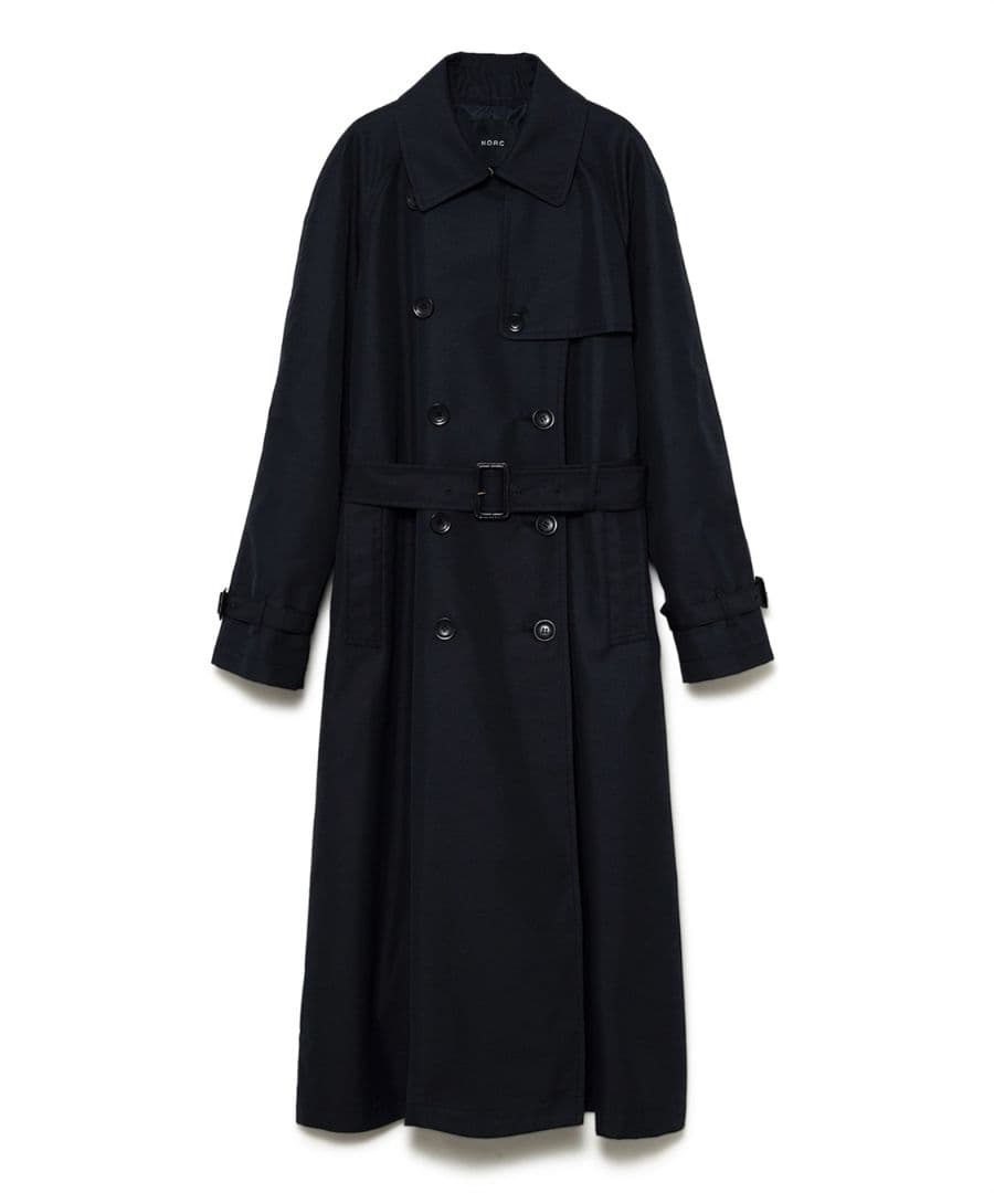 【新品タグ付】NORC ロングトレンチコート ネイビー
