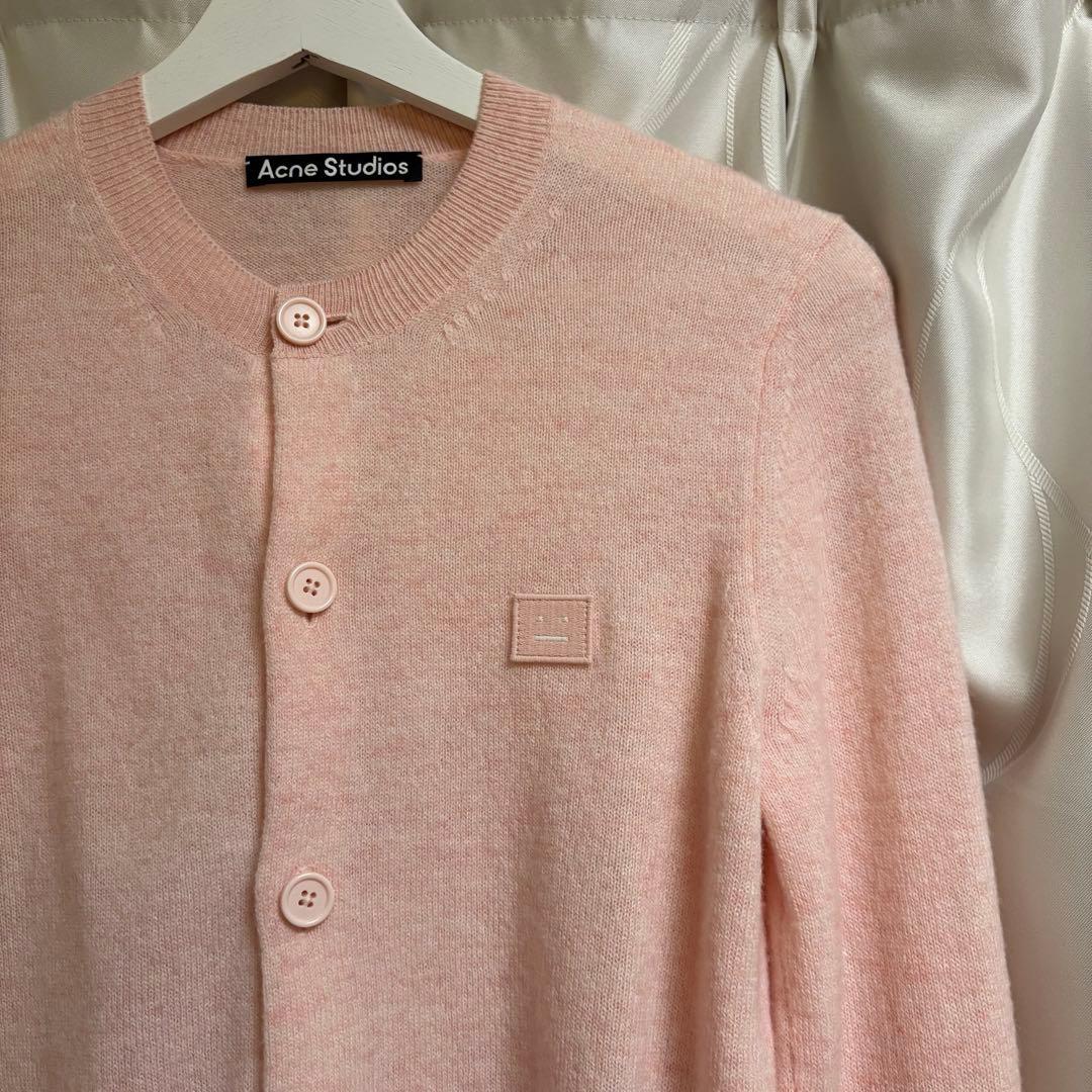 【正規品】Acne Studios ピンク ロゴカーディガン 美品 XXS