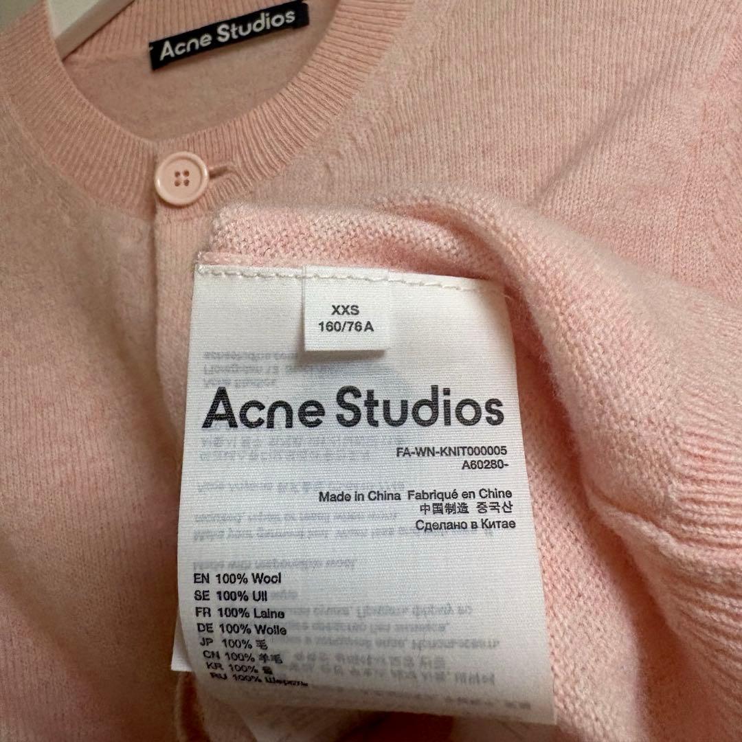 【正規品】Acne Studios ピンク ロゴカーディガン 美品 XXS
