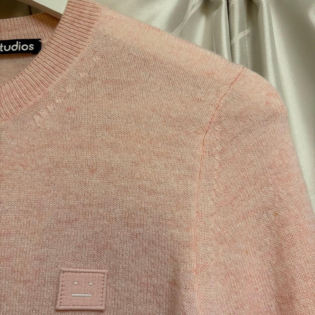 【正規品】Acne Studios ピンク ロゴカーディガン 美品 XXS