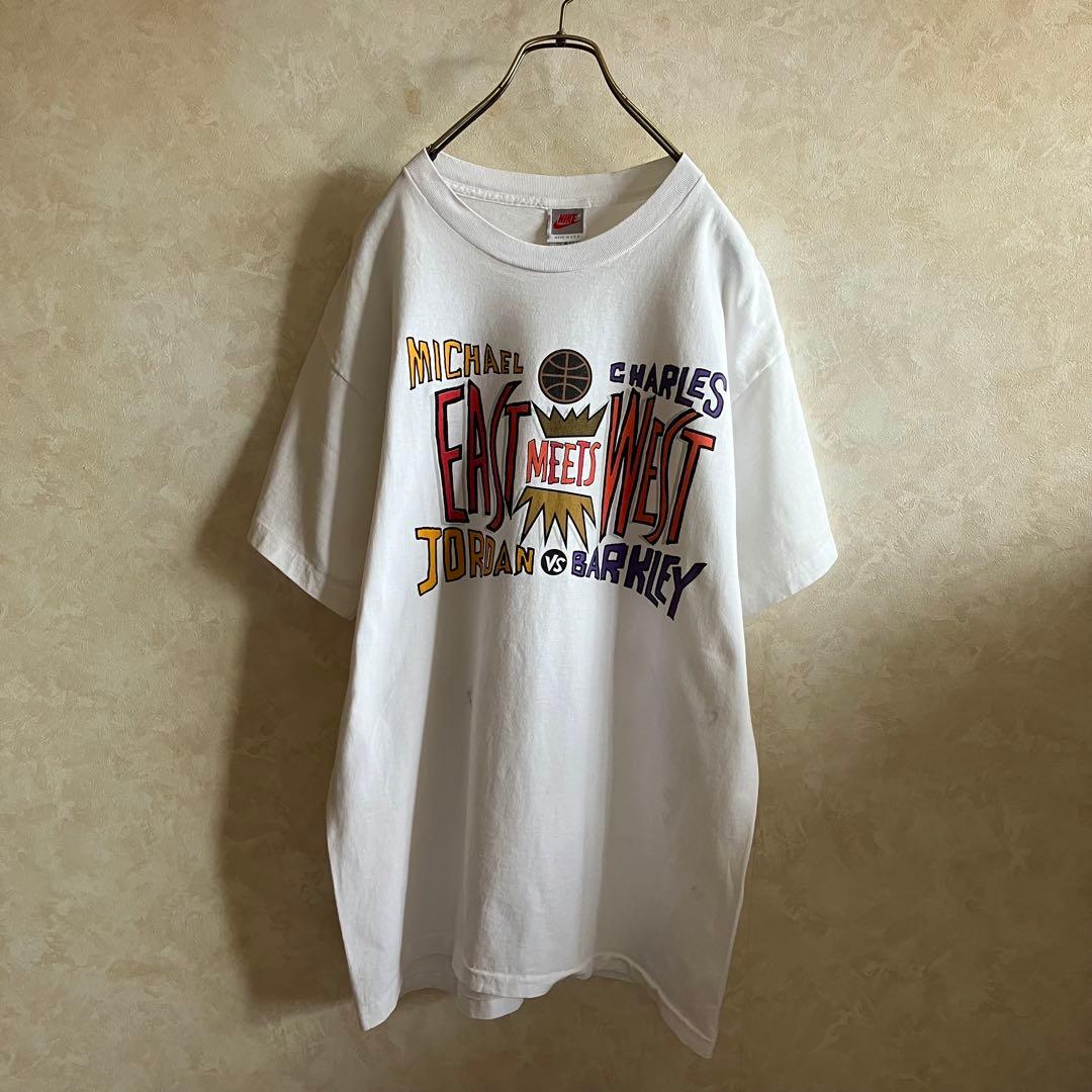 希少 90's USA製 オールドナイキ ジョーダン tシャツ 白 XL