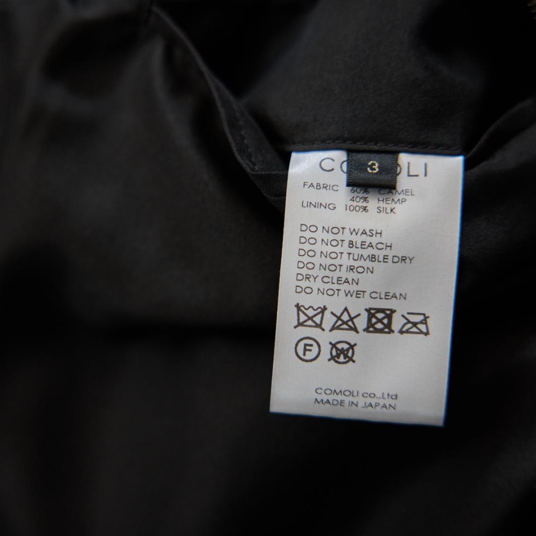 23AW comoli キャメルカナパシャギージャケット size3 brown
