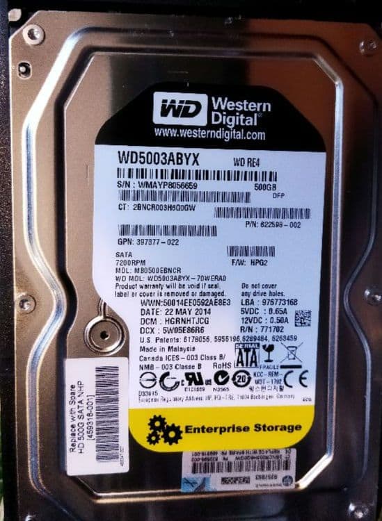 サーバー HP ProLiant MicroServer :Me12GB,HD 2.5TB