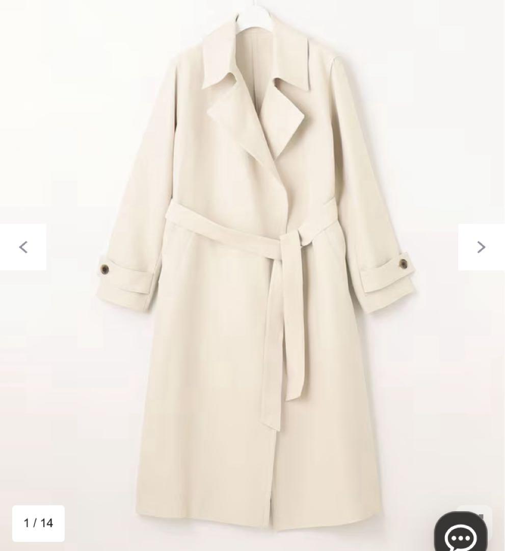 週末セール【美品】23区　23SS ライトトレンチコート　ロング丈　32