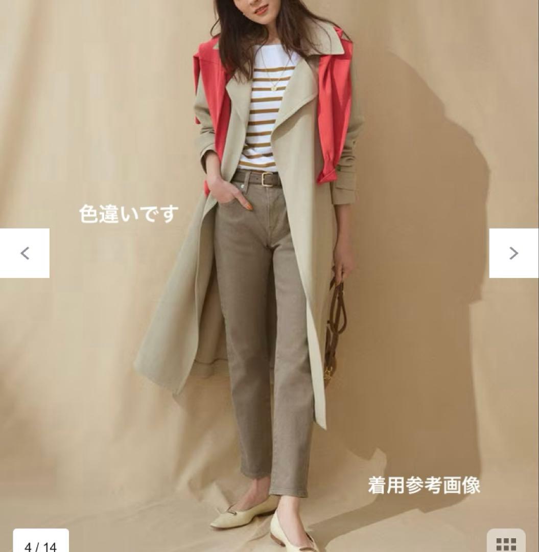週末セール【美品】23区　23SS ライトトレンチコート　ロング丈　32