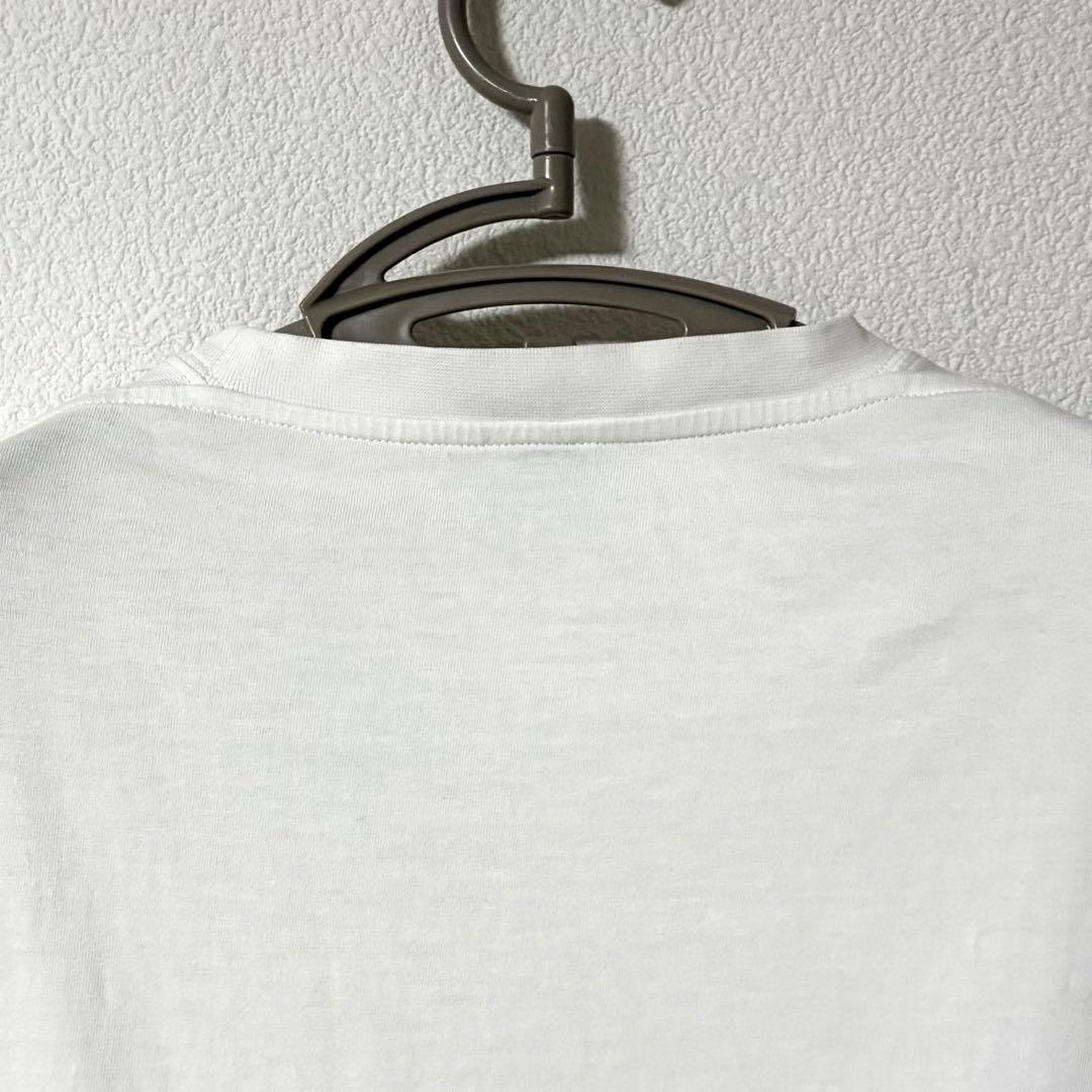 ロエベ アナグラム ポケット ロングスリーブ Tシャツ ロンT 白 M 男女兼用