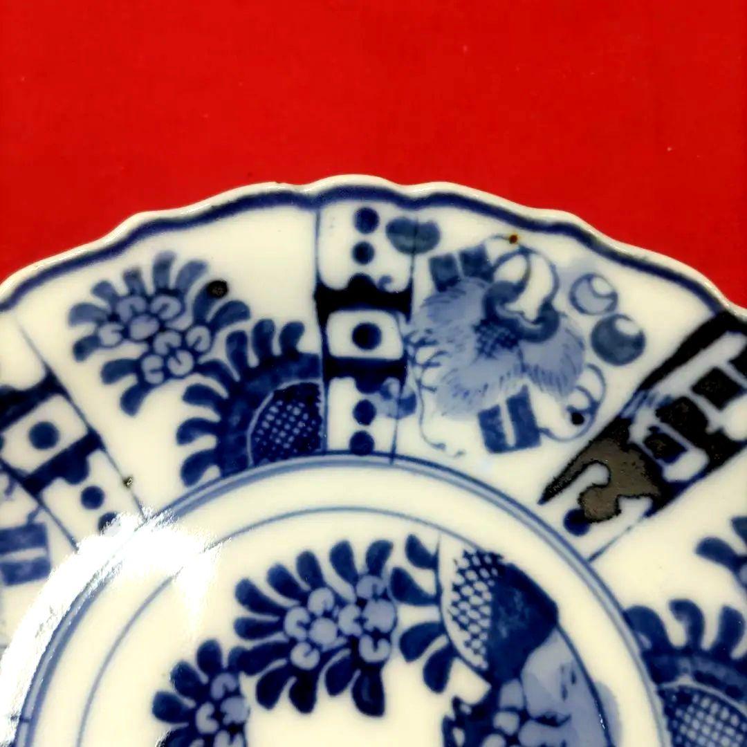 有田焼　伊万里焼　古伊万里　染付　芙蓉手　小皿　5寸皿5客セット