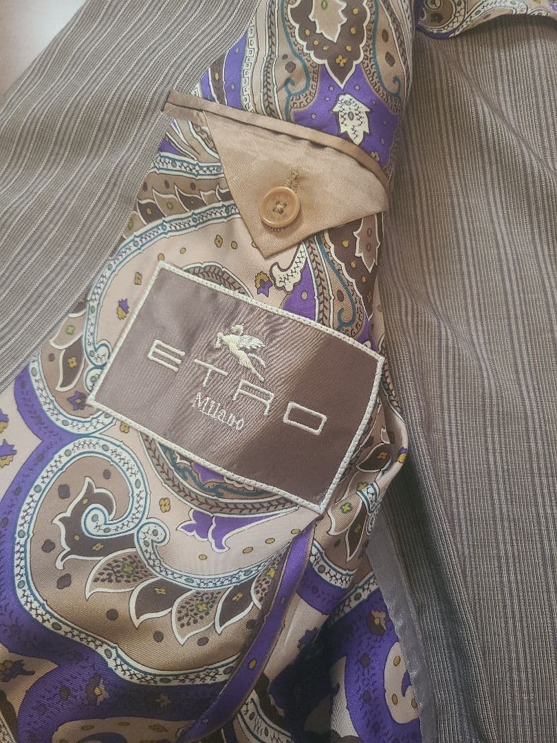 ETRO ストライプ テーラードジャケット 48 Lサイズ相当