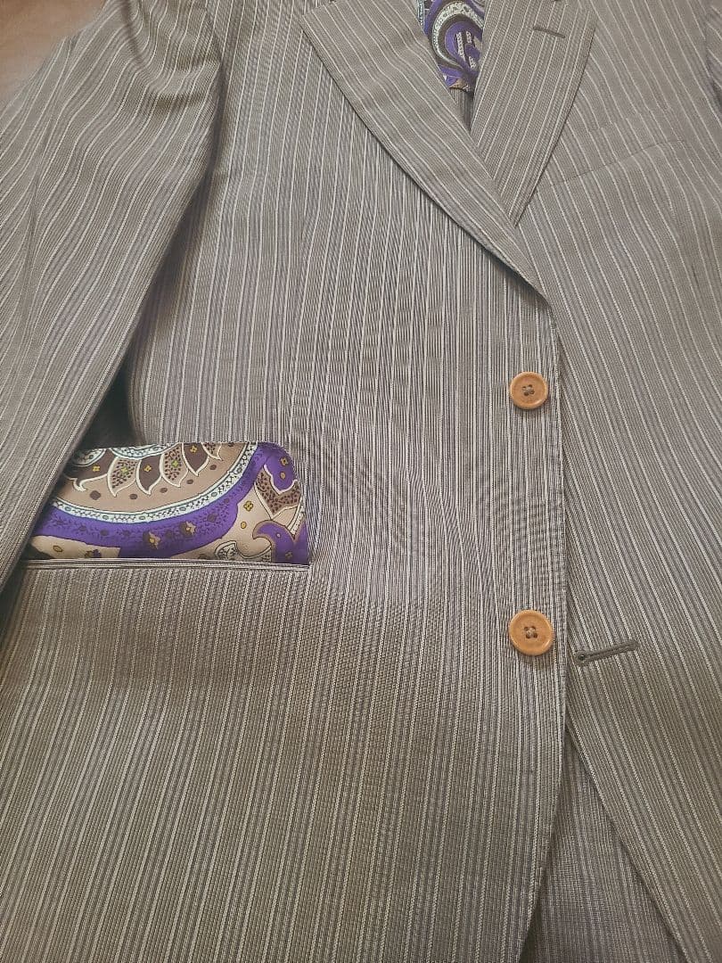 ETRO ストライプ テーラードジャケット 48 Lサイズ相当