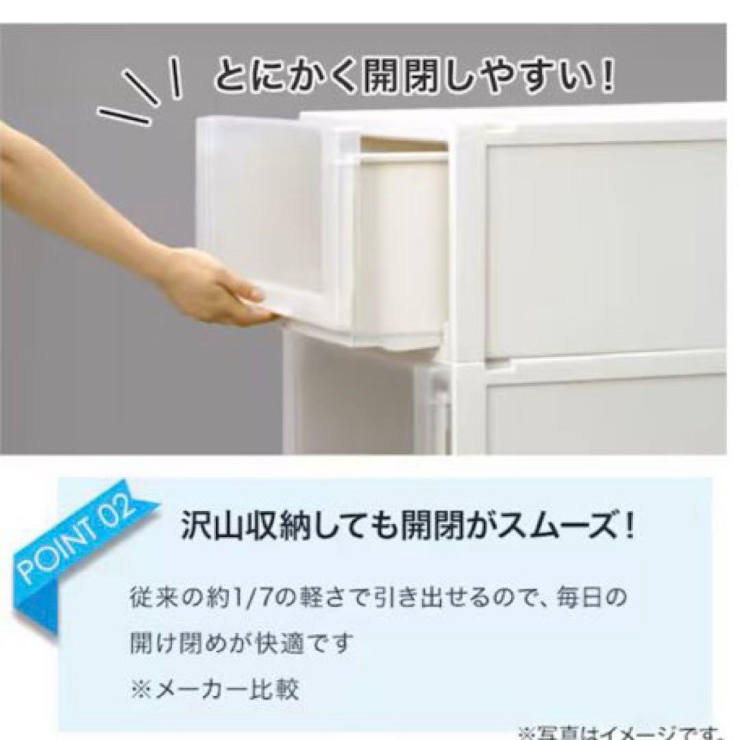 ニトリクローゼット用フィッツ衣装ケース4個セット　奥行55cm