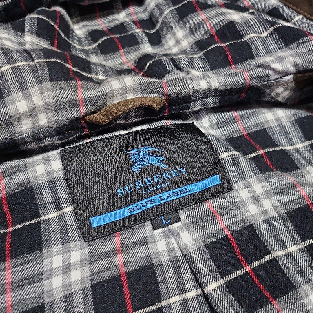 美品 BURBERRY BLUE LABEL モッズコート ラビットファー L