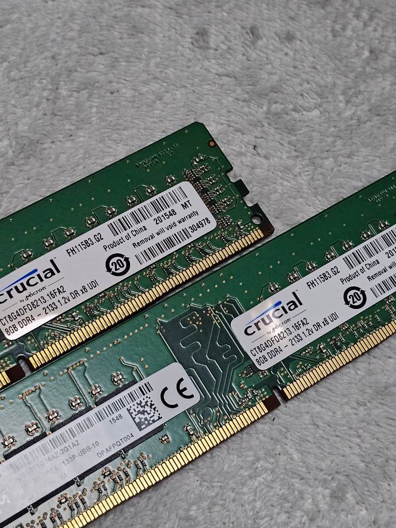 micron crucial DDR4 8GB ×2 計 16GB