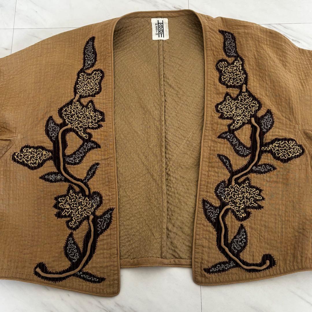 ISSEY MIYAKE HaaT 刺繍デザインボレロ サイズ2 ショート丈