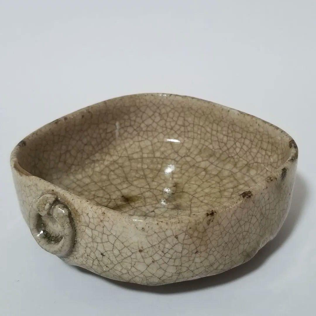 絵瀬戸 御深井 四角 小皿 江戸時代
