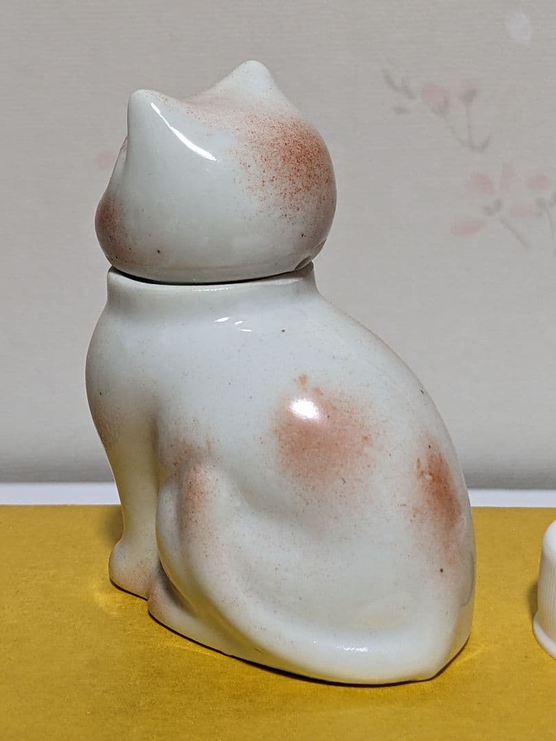 ♦中国 古玩 招き猫 自在 猫形 水注 急須 茶道具 置物飾り 骨董品 古美術品