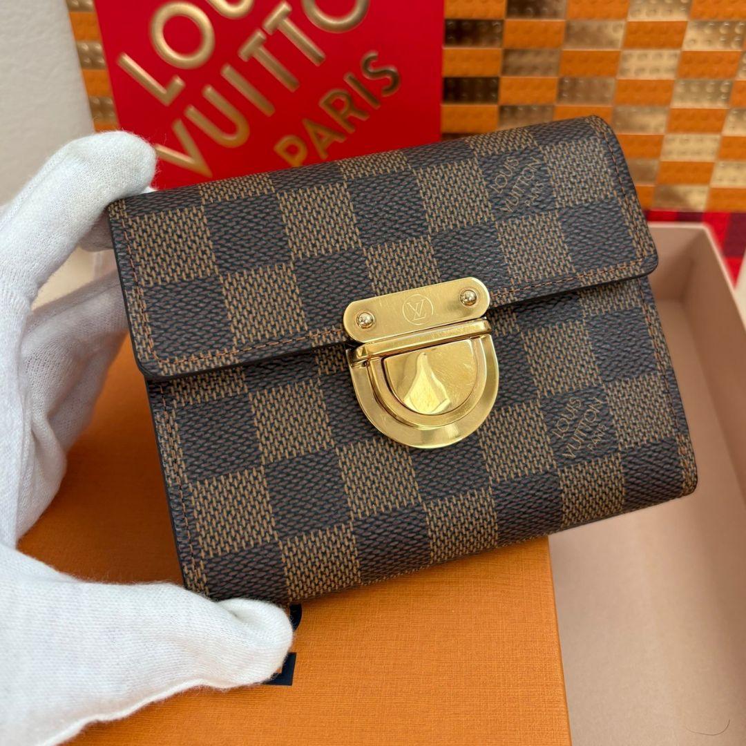 【使用わずか】ルイヴィトン ダミエ エベヌ ポルトフォイユ・コアラ 三つ折り財布