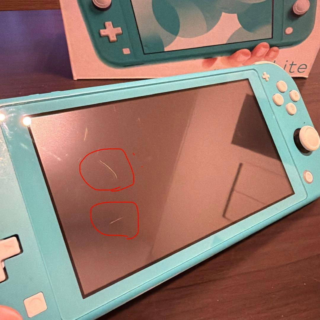 Nintendo Switch Lite ターコイズ 箱付き 傷あり