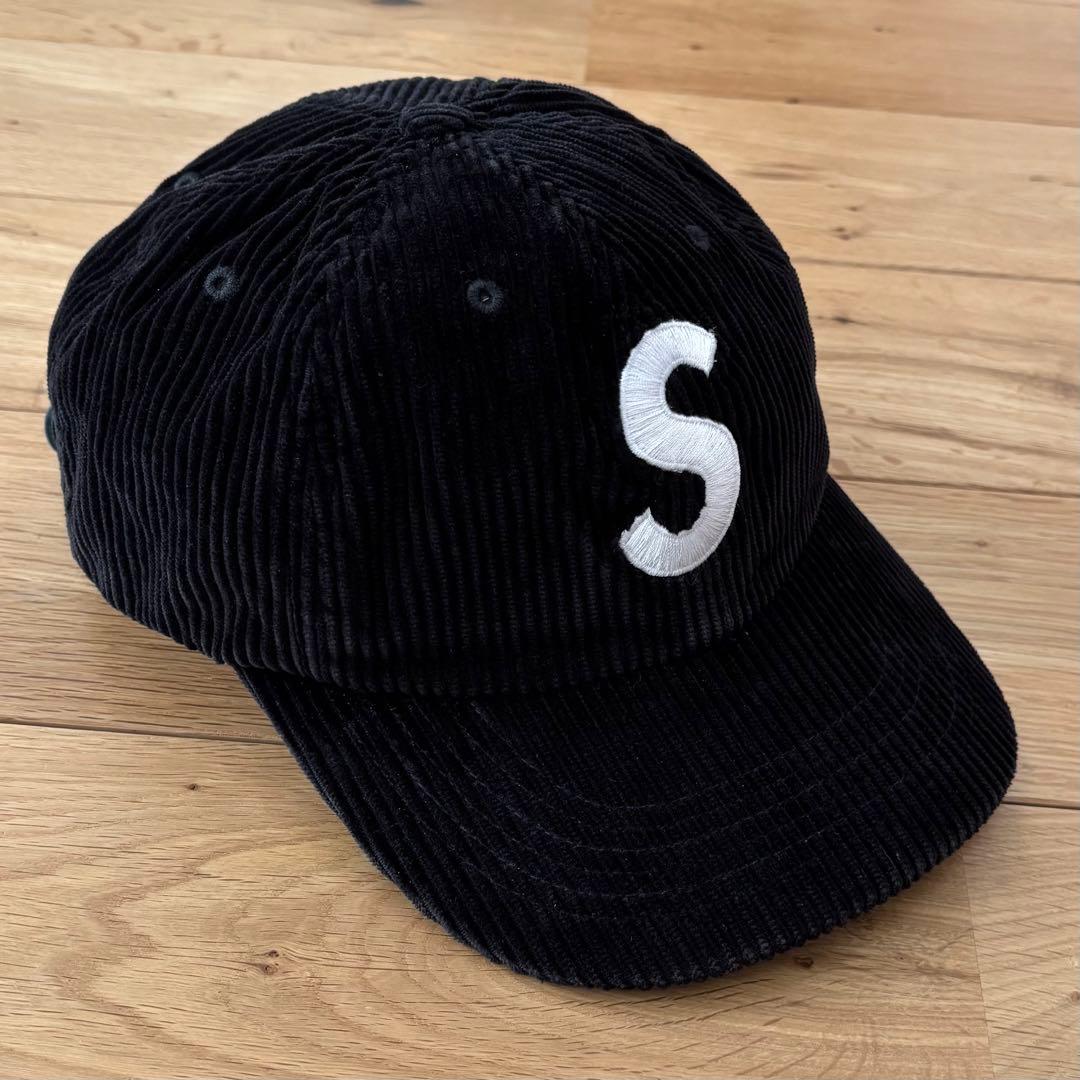Supreme Corduroy S Logo 6-Panel 黒 ブラック