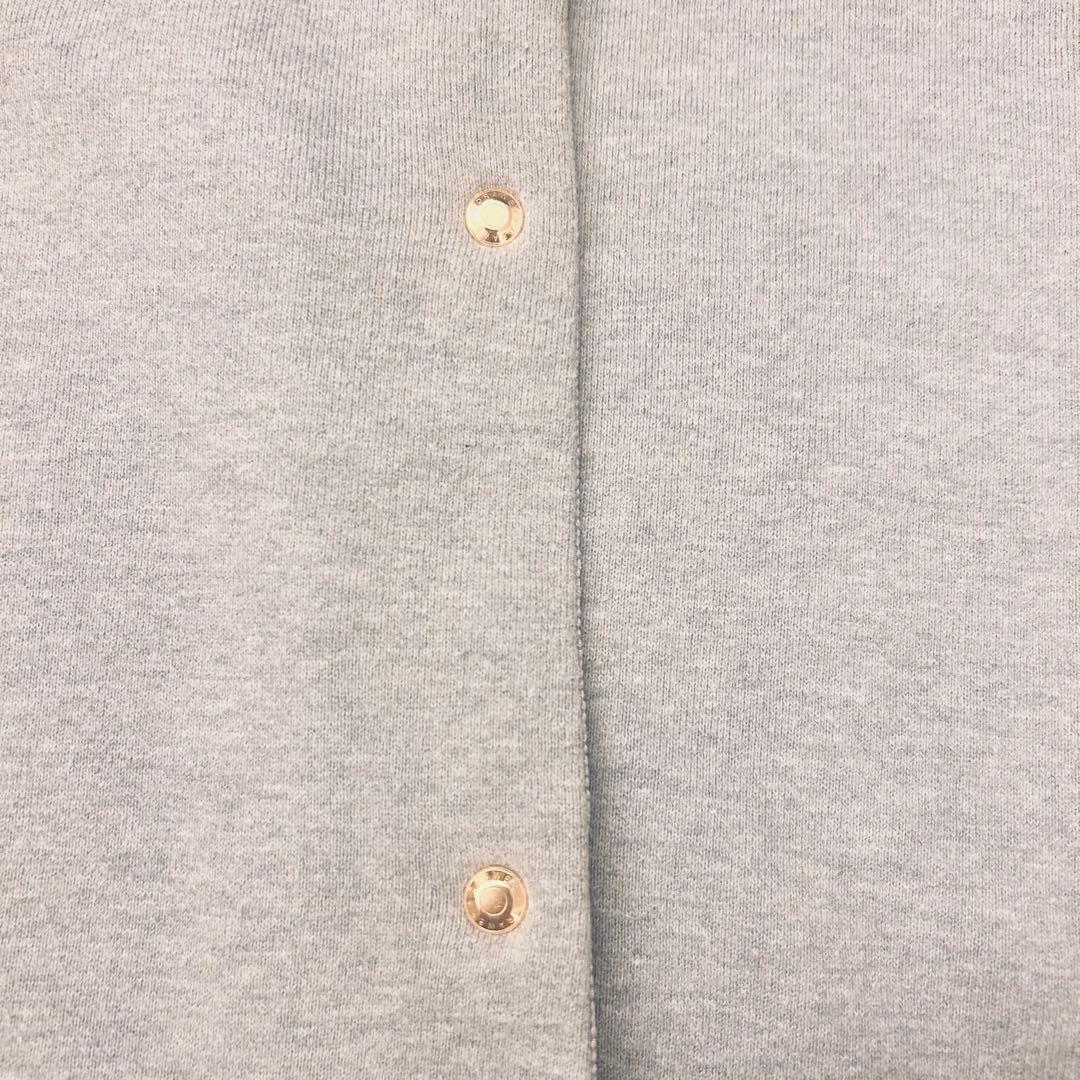 極美品❤️Drawer 金ボタン フロントスナップ カーディガン グレー コクーン